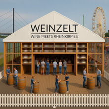 Weinzelt-Premiere in Düsseldorf