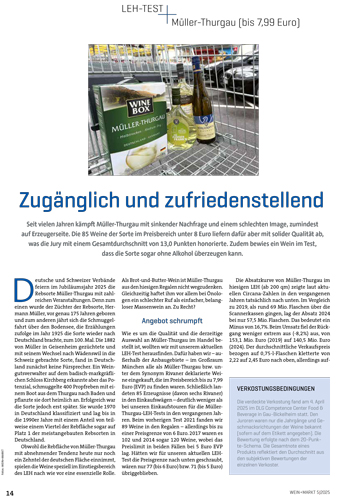 LEH-Test Müller-Thurgau bis 8 Euro EVP (05/2025)